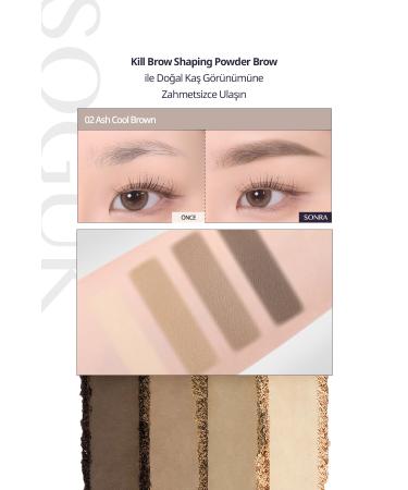 CLIO Cool Undertone Eyebrow Shadow Palette CLIO Kill Brow Shaping Powder Brow (02 Ash Cool Brown - Buy Online on GoSupps.com