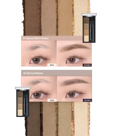 CLIO Cool Undertone Eyebrow Shadow Palette CLIO Kill Brow Shaping Powder Brow (02 Ash Cool Brown - Buy Online on GoSupps.com