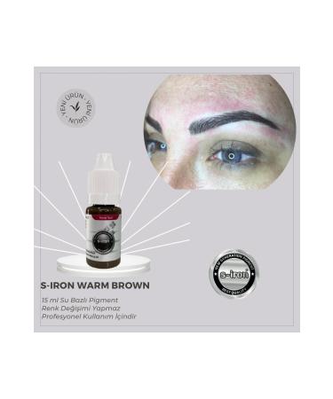 S-IRON COSMETIC Permanent Makeup Paint Warm Brown Dark Chestnut