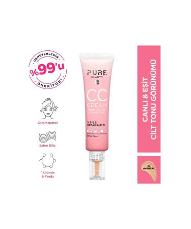 PURE BEAUTY CC Cream Spf50 Gives a Natural Glow to the Skin with its Light Structure Pa Natural 30 ml MMCZ345