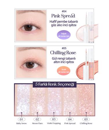 CLIO Sparkling and Transparent Liquid Glitter CLIO Moon Glass Liquid Glitter Sweet Cloud (04 Pink Spread) - Buy Online on GoSupps.com