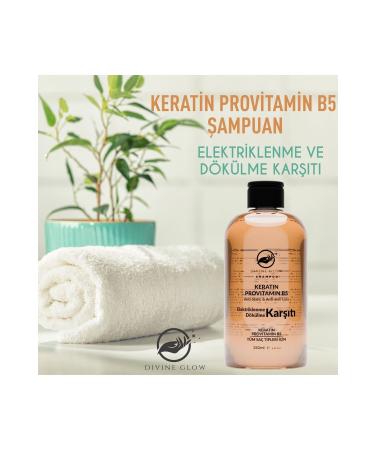 Divine Glow Keratin Milk & Provitamin B5 Shampoo - Salt-Free & Sulfate-Free Keratin Loading Shampoo 250 ml - Buy Online on GoSupps.com