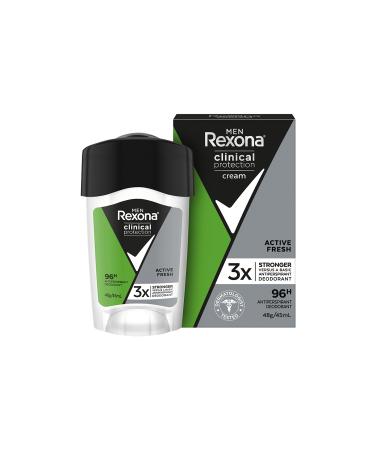 Rexona Men Clinical Protection Stick Deodorant Active Fresh Up to 96 Hours Protection 45 ml X2 Pieces - Buy Online on GoSupps.com