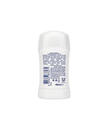 Dove Women Stick Deodorant Original 1/4 Moisturizing Cream Effective 40ml X2 Pieces - Buy Online on GoSupps.com