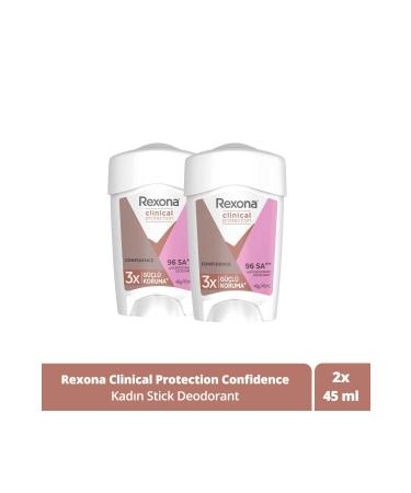 Rexona Clinical Protection Women Stick Deodorant Confidence 3x Strong Protection 45 ml X2
