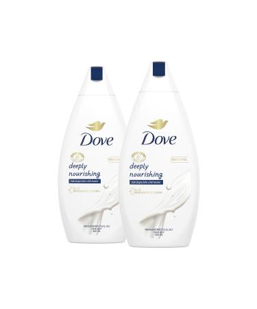 Dove Moisturizing Shower Gel Deeply Nourishing 450ml X2 Shower Loofah Gift - Buy Online on GoSupps.com