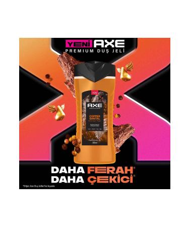 Axe Premium Collection Shower Gel Copper Santal 3 In 1 Body Hair Face 300 ml - Buy Online on GoSupps.com