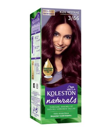 Wella Koleston Naturals Hair Dye 3/66 Red Chestnut - Buy Online on GoSupps.com