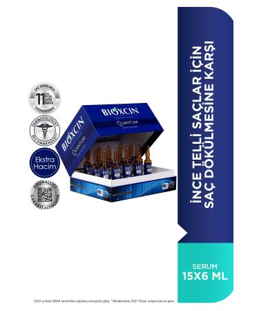 Bioxcin Quantum Serum 15x6 Ml - Volumizing Hair Serum Anti Hair Loss