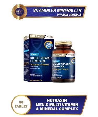 Nutraxin Men's Multi Vitamin and Minerals Complex Food Supplement 60 Tablets
