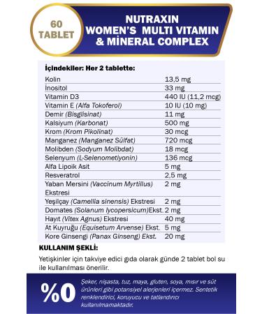 Nutraxin 2 Multivitamin Women Multivitamin & Mineral Complex - Buy Online on GoSupps.com