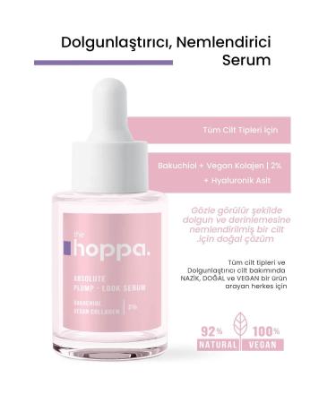the hoppa. Plumping Moisturizing Serum Bakuchiol + Vegan Collagen | 2% + Hyaluronic Acid 30 ML - Buy Online on GoSupps.com