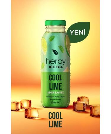 Herby Ice Tea Cool Lime Iced Tea No Sugar Added 250 ml x 12 - Buy Online on GoSupps.com
