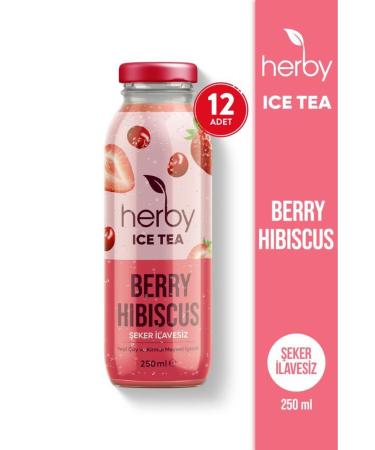 Herby Ice Tea Berry Hibiscus Iced Tea No Sugar Added 250 ml x 12