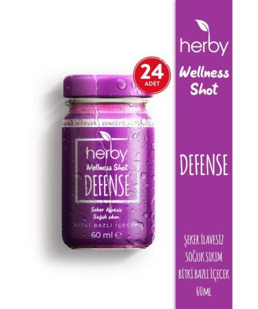 Herby Defense Ginger Shot 24 Pack Immune Support Plant Based Drink 60 ml