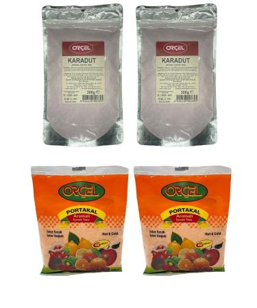OR EL 2 Orange + 2 Black Mulberry Flavored Drink Powder Oralet Tea 4x300gr
