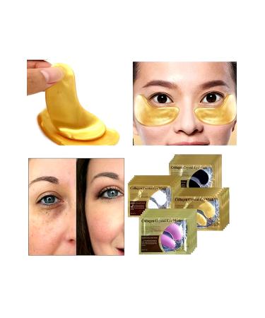 Obenimstore 24K Gold Collagen Crystal Moisturizing Under Eye Mask Dark Circles Wrinkles and Anti-Aging - Buy Online on GoSupps.com