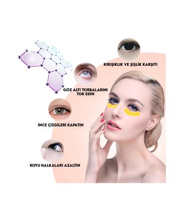 Obenimstore 24K Gold Collagen Crystal Moisturizing Under Eye Mask Dark Circles Wrinkles and Anti-Aging - Buy Online on GoSupps.com