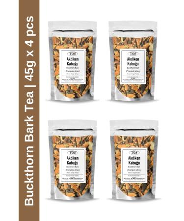 TOS The Organic Spices Buckthorn Bark Tea 45 gr x 4 Pieces | Buckthorn Bark Tea | Frangula alnus | Advantageous Set