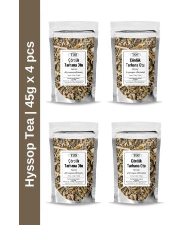 TOS The Organic Spices Hyssop Tea 45 gr x 4 Pieces | Hyssop Tea | Hyssopus officinalis | Advantageous Set