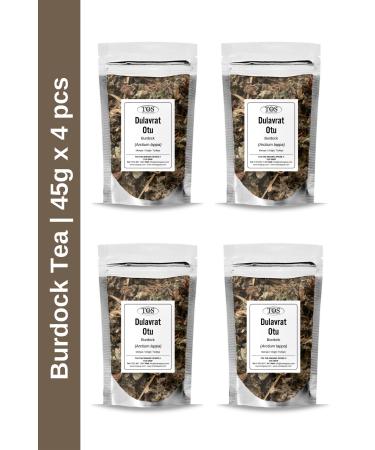 TOS The Organic Spices Burdock Tea 45 gr x 4 Pieces | Burdock Tea | Arctium lappa | Advantageous Set