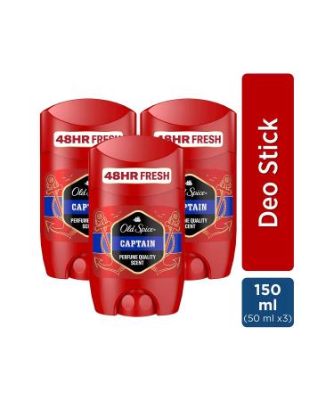 Old Spice Captain Men's Stick Deodorant 50 ml x 3