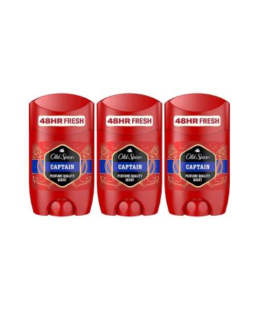 Old Spice Captain Men's Stick Deodorant 50 ml x 3 - Buy Online on GoSupps.com