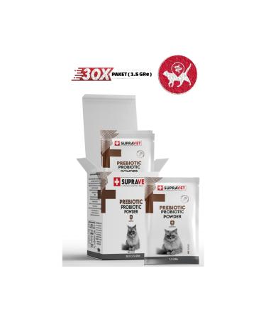 Supravet probiotic cat powder probiotic and prebiotic supplement 1.5 gr 30 pieces