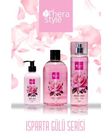 Thera Style Isparta Rose Purifying Vegan Shower Gel 500ml | Pink Rose Shower Gel | Long-lasting Fragrance Large Size - Buy Online on GoSupps.com