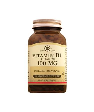 Solgar Vitamin B1 (THIAMIN) 100 Mg 100 Capsules - Buy Online on GoSupps.com