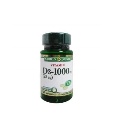 Natures Bounty Vitamin D3 1000 Iu 100 Softgel