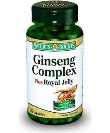 Natures Bounty Ginseng Complex Plus Royal Jelly 75 Capsules
