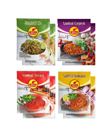 ULEG sambal Terasi Bawang Ijo Geprek 18g 8 packs