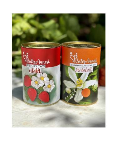 pilatesannesi 2 in 1 Set Strawberry and Probiotic Orange Detox Tea - Buy Online on GoSupps.com