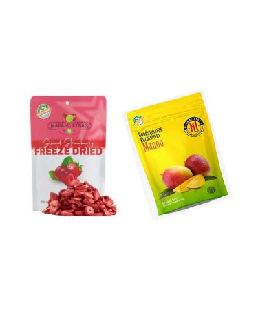 Madame Lyras 2-Piece Box * 16 gr Freeze Dried Fruit Tasting Box Strawberry Mango