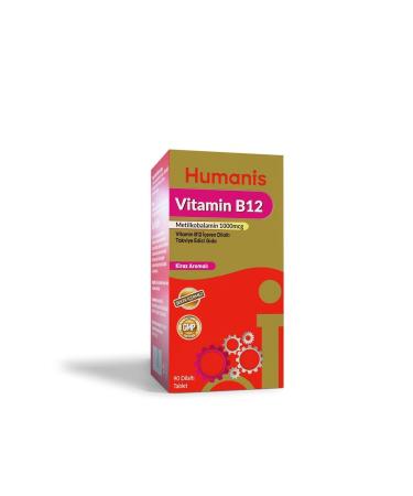 Humanis Vitamin B12 90 Sublingual Tablets Cherry Flavored