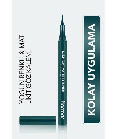 Flormar Matte Liquid Pencil Eyeliner (GREEN) highlights your eyes - 004 GreenMC.GZLK66