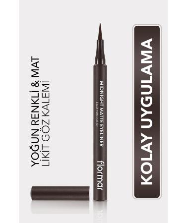 Flormar Matte Liquid Pencil Eyeliner (COFFEE) - 002 Brown - MC.GZLK65