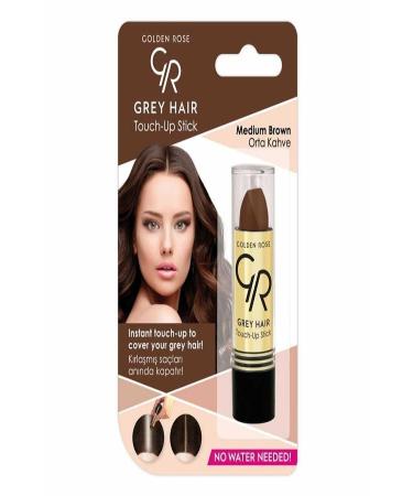 Golden Rose Permanent Stick-03 Medium Brown MMCZ60 Covering White Hair and Compatible with Hair Colors