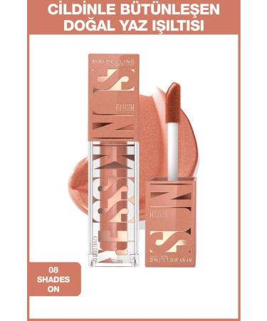 Maybelline New York Sunkisser Shimmering Liquid Blush- 03 Sol Search & 08 Shades On- Peach Tone Blush Set - Buy Online on GoSupps.com