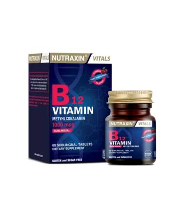 Nutraxin Vitals Vitamin B12 1000mcg 60Tablets - Buy Online on GoSupps.com