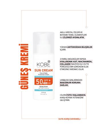 KOBE Fast Absorbing Non-Stickly Sunscreen Cream 75 ml 8684091008415