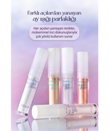 CLIO Sparkling and Transparent Liquid Glitter CLIO Moon Glass Liquid Glitter Sweet Cloud (05 Chilling Rose) - Buy Online on GoSupps.com
