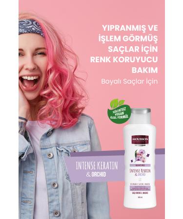Mousson Intensive Keratin & Orchid Color Protecting and Damage Repairing Hair Care Cream and Mask 365 ml - Buy Online on GoSupps.com