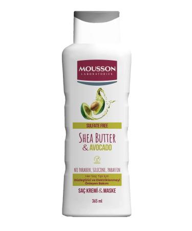 Mousson Shea Butter & Avocado Straightening and Anti-frizz Hair Care Cream and Mask 365 ml - Buy Online on GoSupps.com