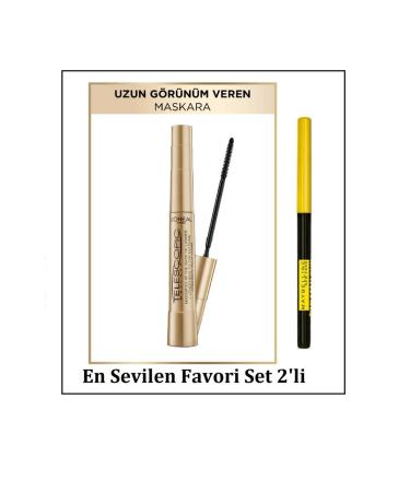 L'Oreal Paris Loreal Paris Telescopic Gold Mascara & Colossal Kajal Lift Black Eyeliner Most Favorite 2-Piece Set