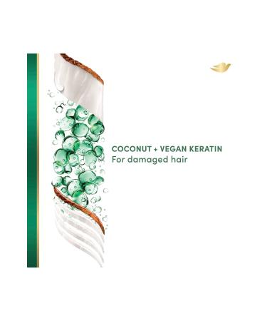 Dove Re+Al Bio-Mimetic Care Repair Coconut+Vegan Keratin Sulfate Free Shampoo 295 ml - Buy Online on GoSupps.com