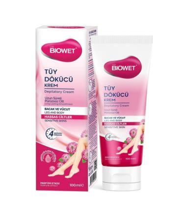 biowet Hair Removal Cream Leg and Body Perfume Effect Sensitive Skin 100 ml