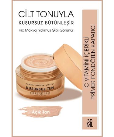 Herbaderm Flawless Skin Primer Foundation Concealer Light Tone