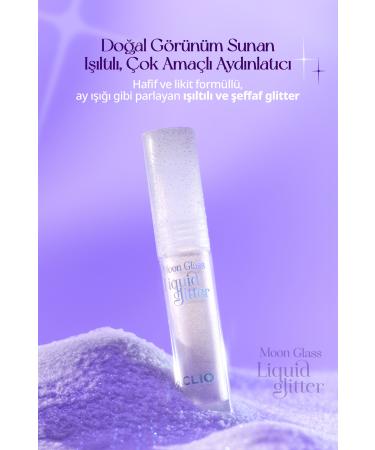 CLIO Sparkling and Transparent Liquid Glitter CLIO Moon Glass Liquid Glitter Sweet Cloud (03 Violet Topping)